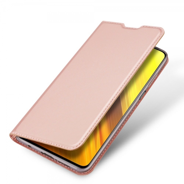 Xiaomi Redmi Poco X3 NFC Book Case DuxDucis Pro Skin Pink - Gold image