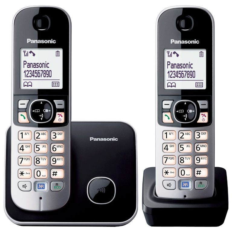 Ασύρματο Panasonic TWIN-DUO KX-TG6812GB black EU German voicemail