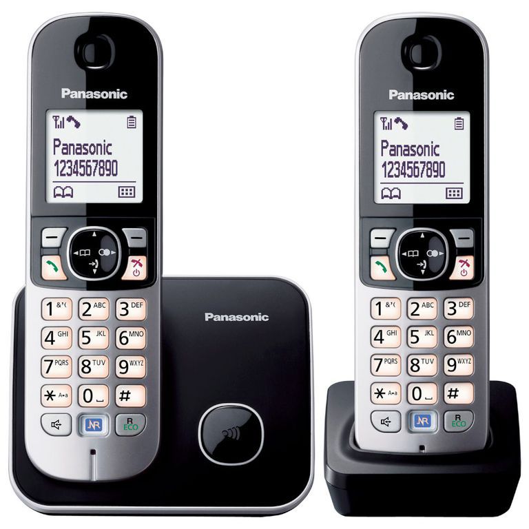 Ασύρματο Panasonic TWIN-DUO KX-TG6812GB black EU German voicemail image