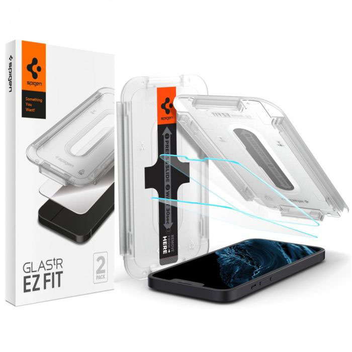 Tempered Glass x2 Glas.tR EZ Fit Spigen 9H iPhone 13 Pro Max AGL03375 image