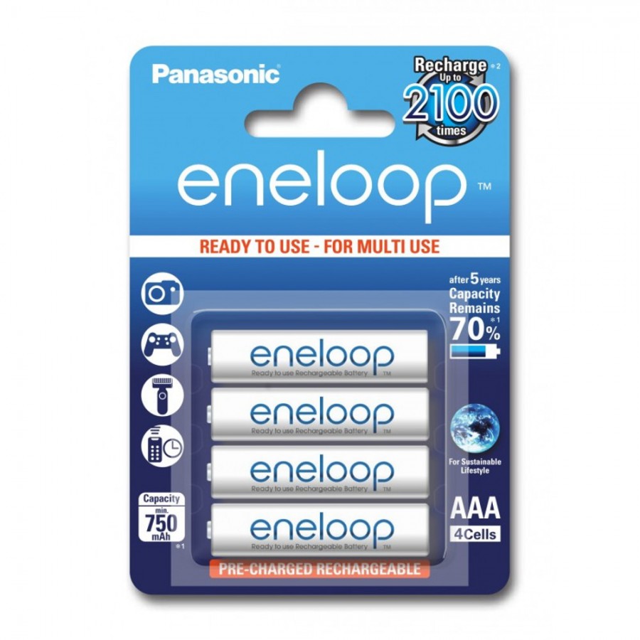 Eneloop 4x HR03/AAA 750mAh BK-4MCCE/4BE Panasonic image