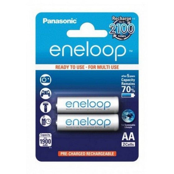 Eneloop 2x HR6/AA 1900mAh BK-3MCCE/2BE Panasonic image