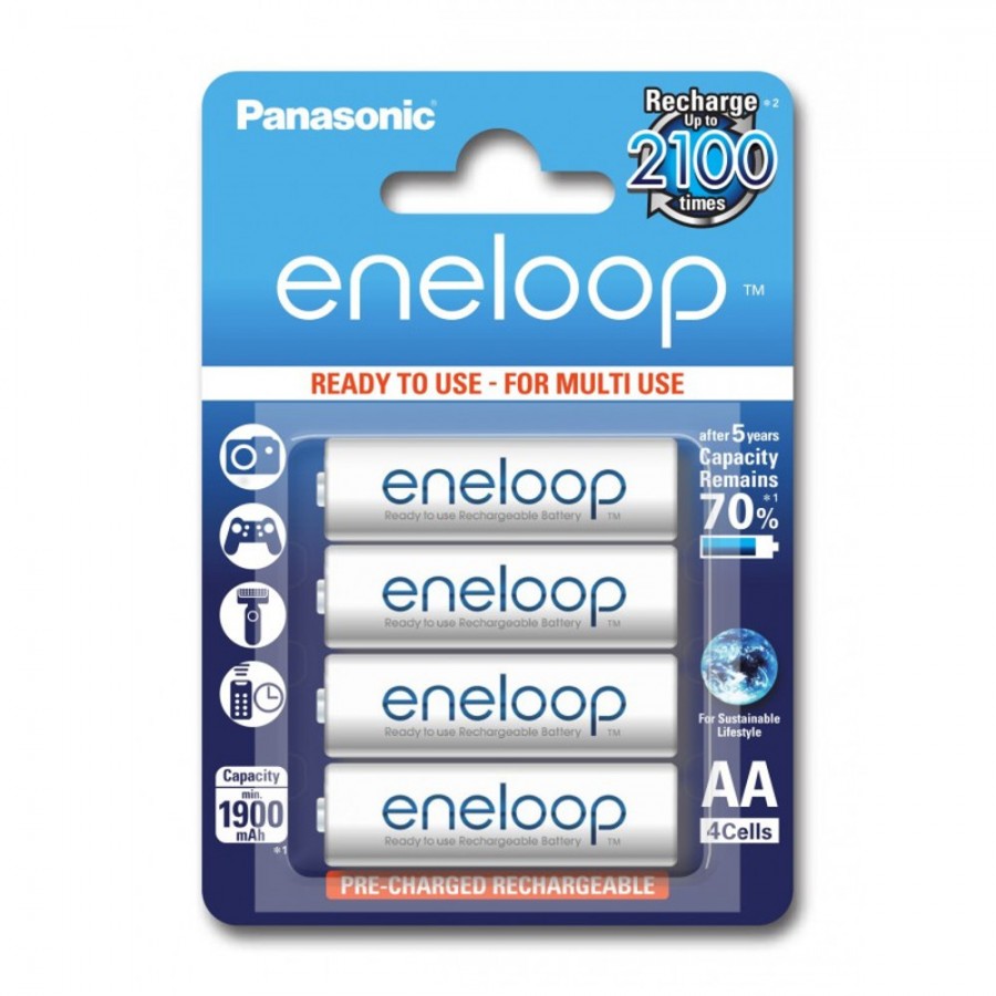 Eneloop 4x HR6/AA 1900mAh BK-3MCCE/4BE Panasonic image