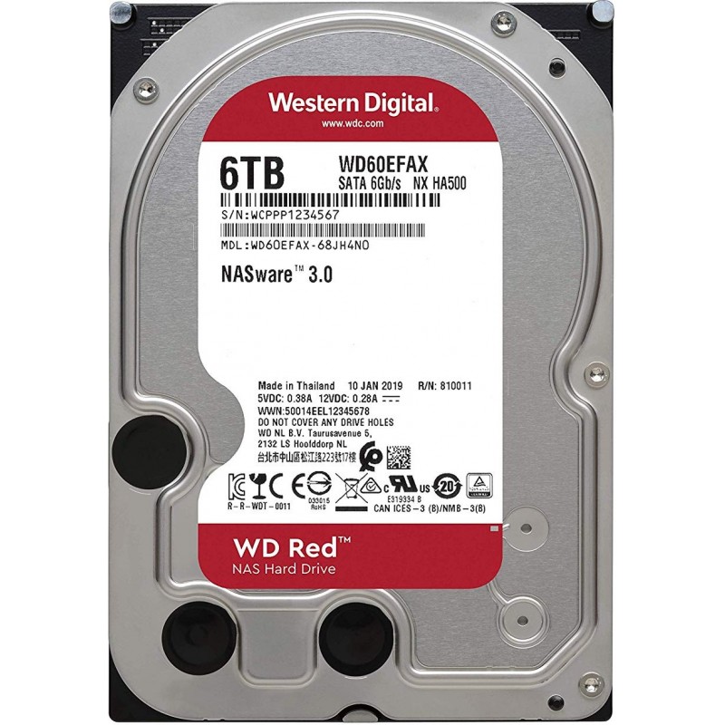 HDD Western Digital Red NAS 3.5" 6TB 256MB Cache WD60EFAX image