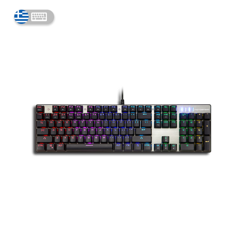 Πληκτρολόγιο Ενσύρματο RGB Backlight Motospeed CK104 Silver GR (Black Switches) image