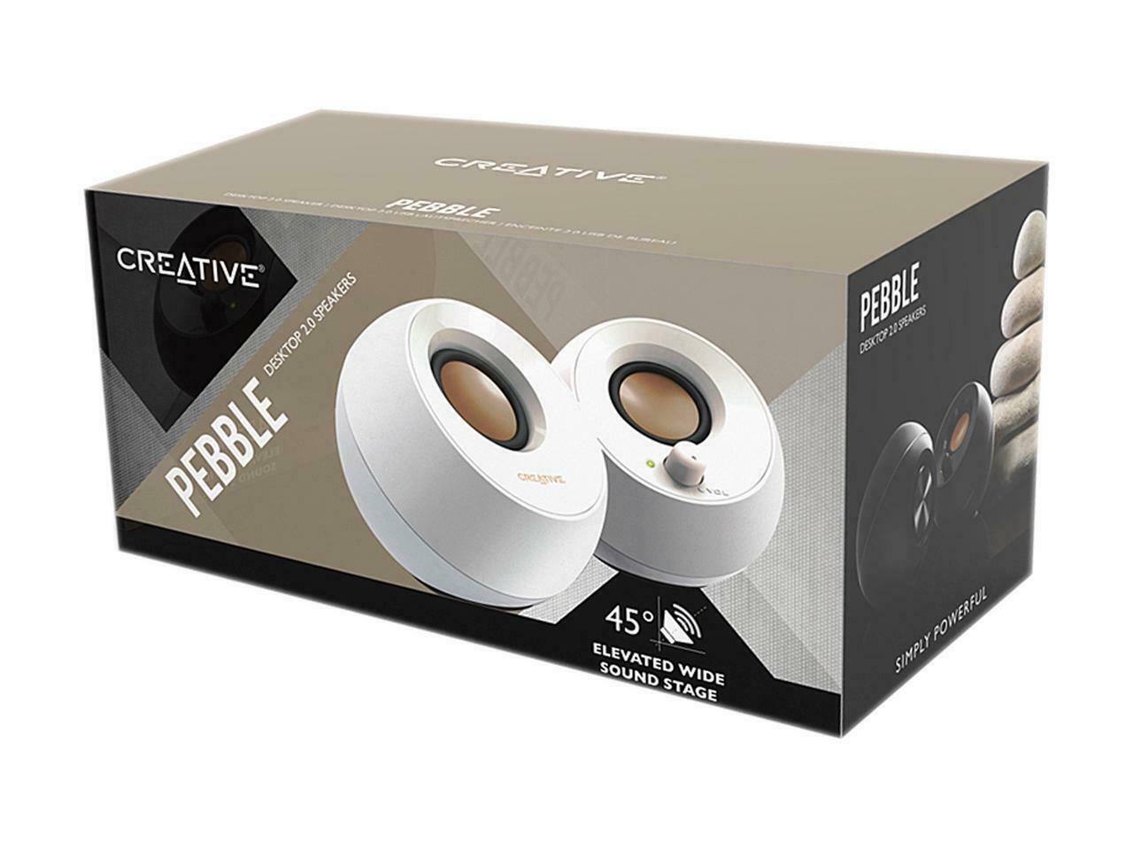 Ηχεία Υπολογιστή Creative Pebble με Ισχύ 4.4W σε Λευκό Χρώμα 51MF1680AA001 image