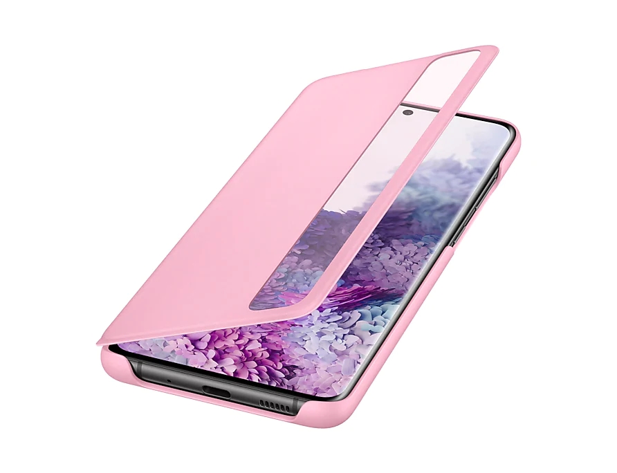 Original Clear View Cover Samsung Galaxy S20 Plus G985 Pink EF-ZG985CPE image