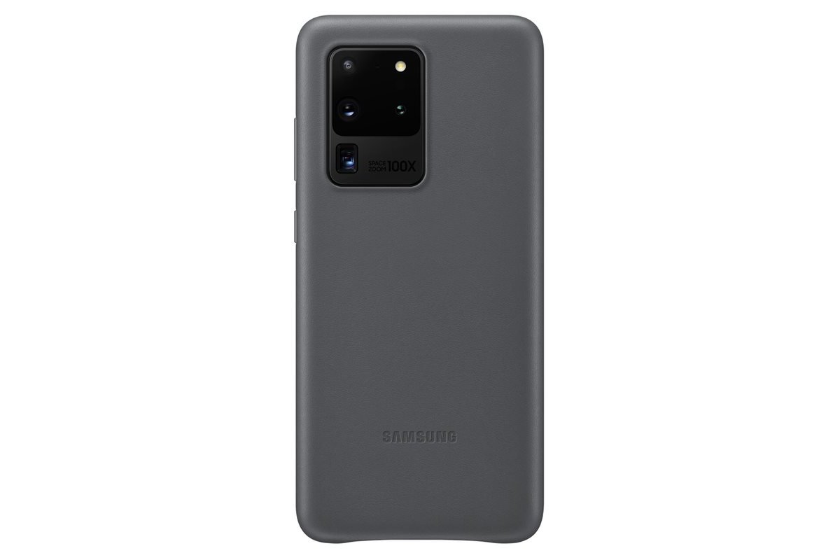 Original Leather Cover Samsung Galaxy S20 Ultra G988 Grey EF-VG988LJE image
