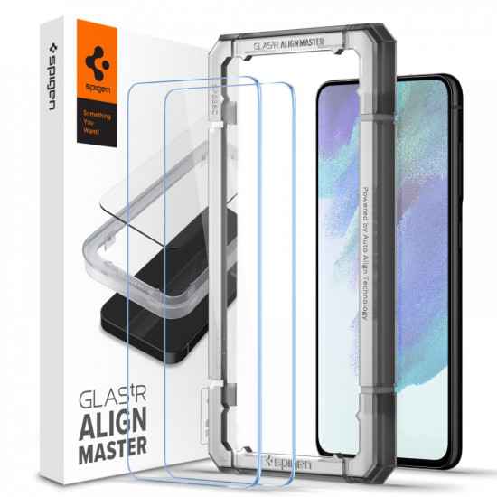 Tempered Glass x2 Glas.tR Align Master Spigen 9H For Galaxy S21 FE AGL03088 image