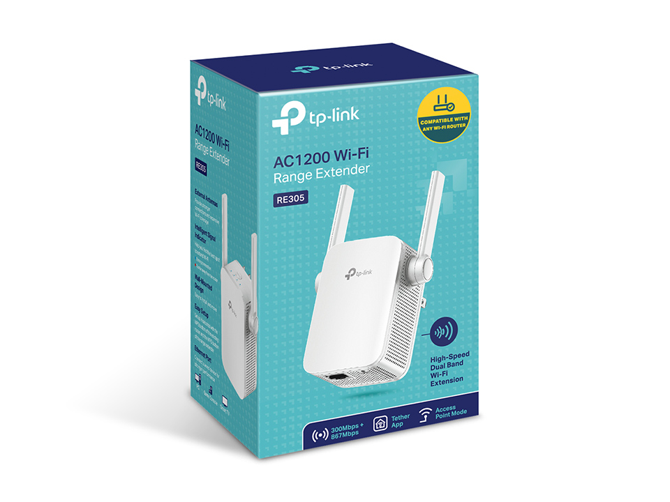 WiFi Extender RE305 TP-Link 300Mbps AC1200 White Ver.3.0 image