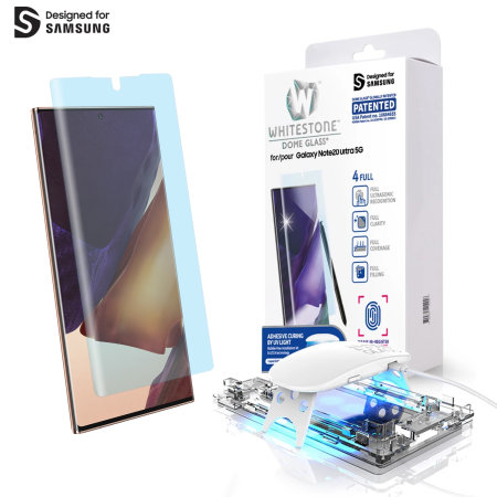Dome Tempered Glass For Galaxy Note 20 ULTRA Full Cover Whitestone image