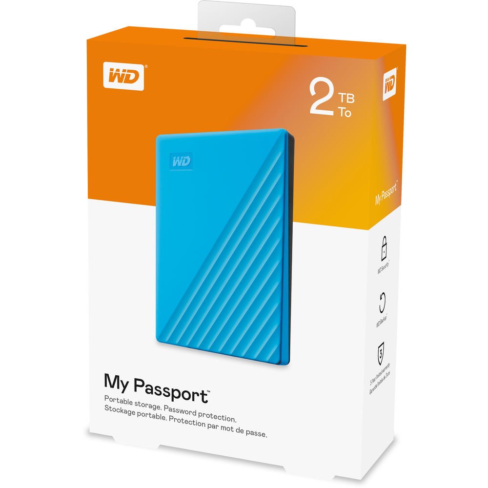 Εξωτερικός Σκληρός Western Digital My Passport NEW 2TB USB 3.0 2.5" WDBYVG0020BBL Blue image