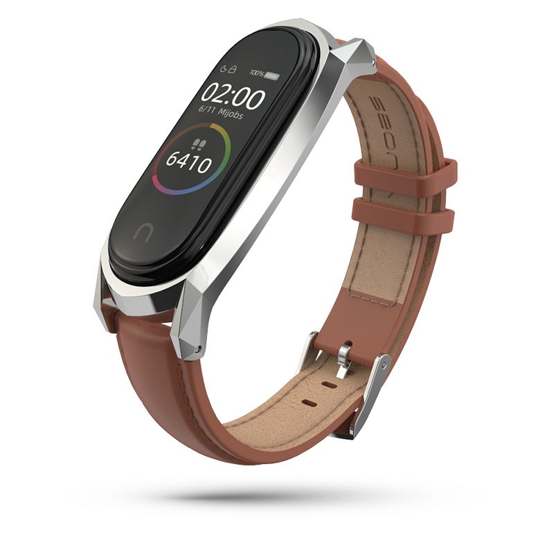 Ανταλλακτικό Λουράκι Tech Protect Herms Leather Brown (Xiaomi Mi Band 5/6) image