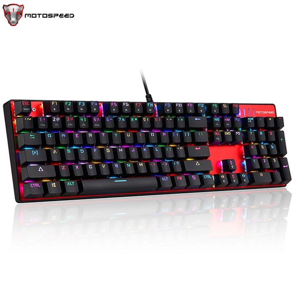 Πληκτρολόγιο Ενσύρματο RGB Backlight Motospeed CK104 Red GR (RED Switches) image