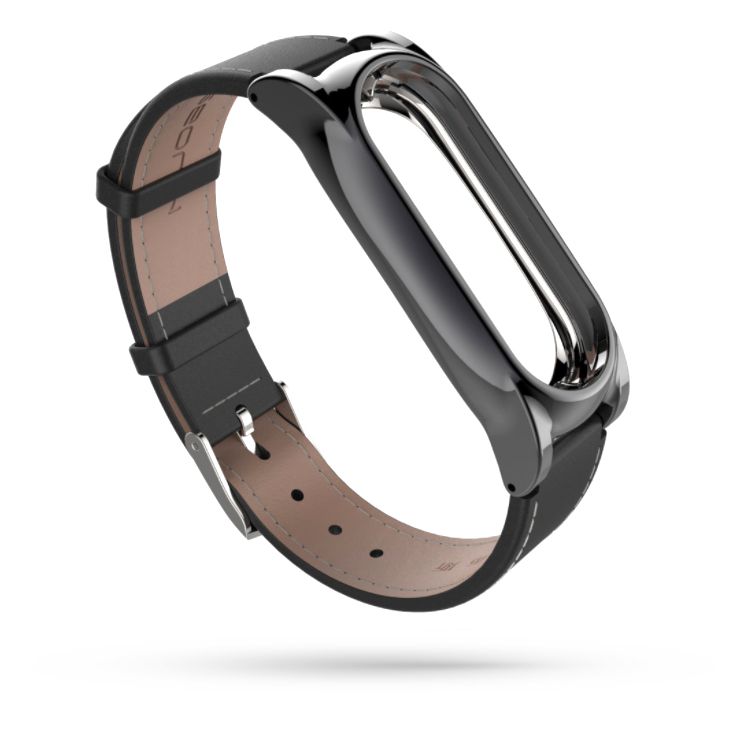 Ανταλλακτικό Λουράκι Tech Protect Herms Leather Black (Xiaomi Mi Band 3/4) image