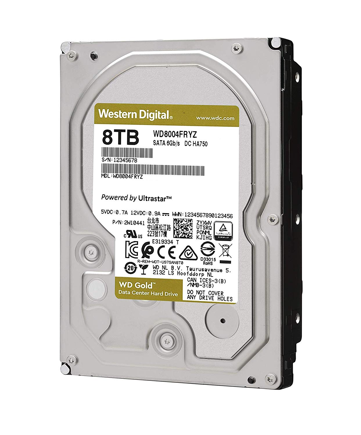 HDD Western Digital Caviar GOLD 3.5" 8TB WD8004FRYZ For NAS image