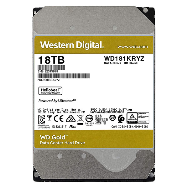 HDD Western Digital Caviar GOLD 3.5" 18TB WD181KRYZ For NAS image