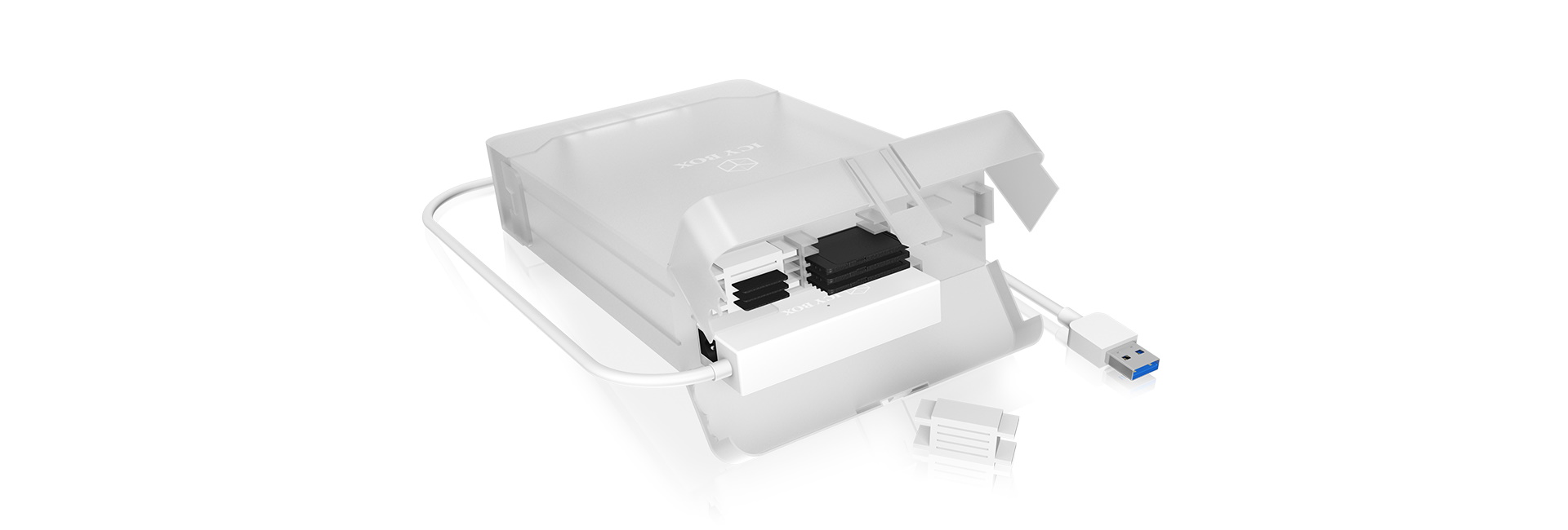 Εξωτερικό κουτί σκληρού δίσκου Icy Box 2.5/3.5" White HDD/SSD USB 3.0 SATA IB-AC705-6G image