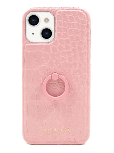 iPhone 13 Anti-Shock Finger Loop Back Cover Δερματίνης Croc Pink Ted Baker 83656 image