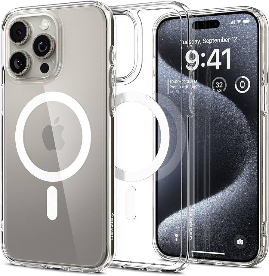 iPhone 15 Pro Spigen Ultra Hybrid MagFit Back Cover Λευκό-Διάφανο ACS06715 image