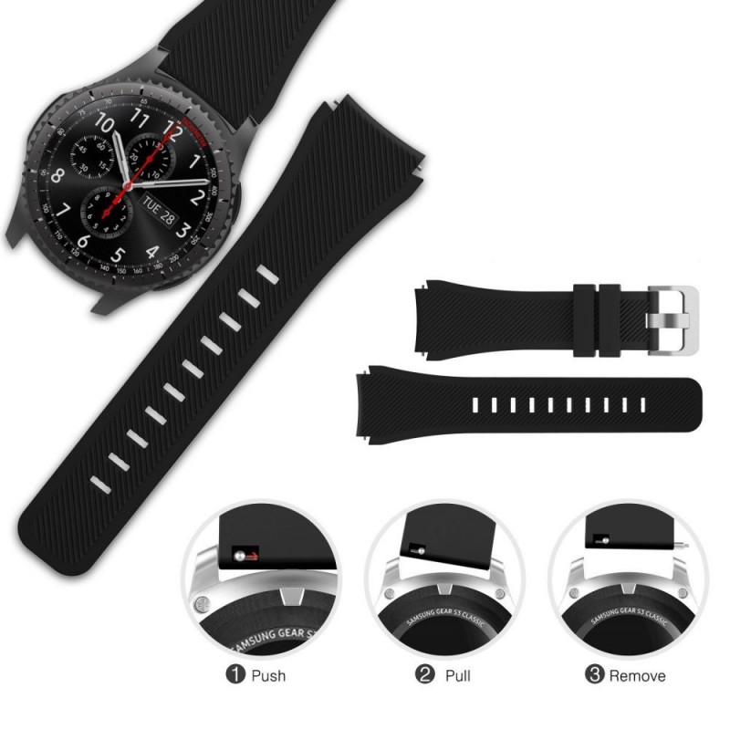 Λουράκι Σιλικόνης Μαύρο Tech-Protect Smoothband Galaxy Watch (46mm) / Gear S3 image