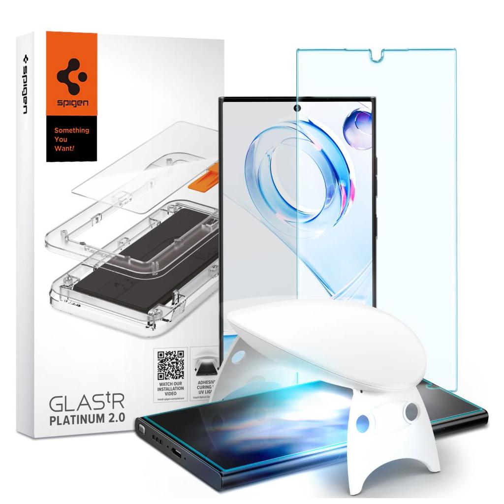 Tempered Glass x1 Glas.tR Platinum Spigen 9H Samsung Galaxy S23 Ultra AGL05944 image