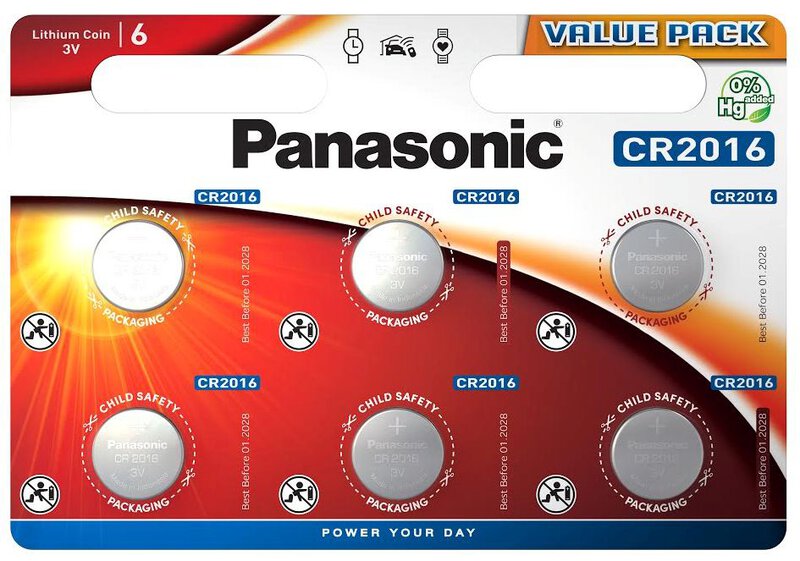 Μπαταρίες Lithium Power 3V Panasonic CR2016 3V 6τμχ image