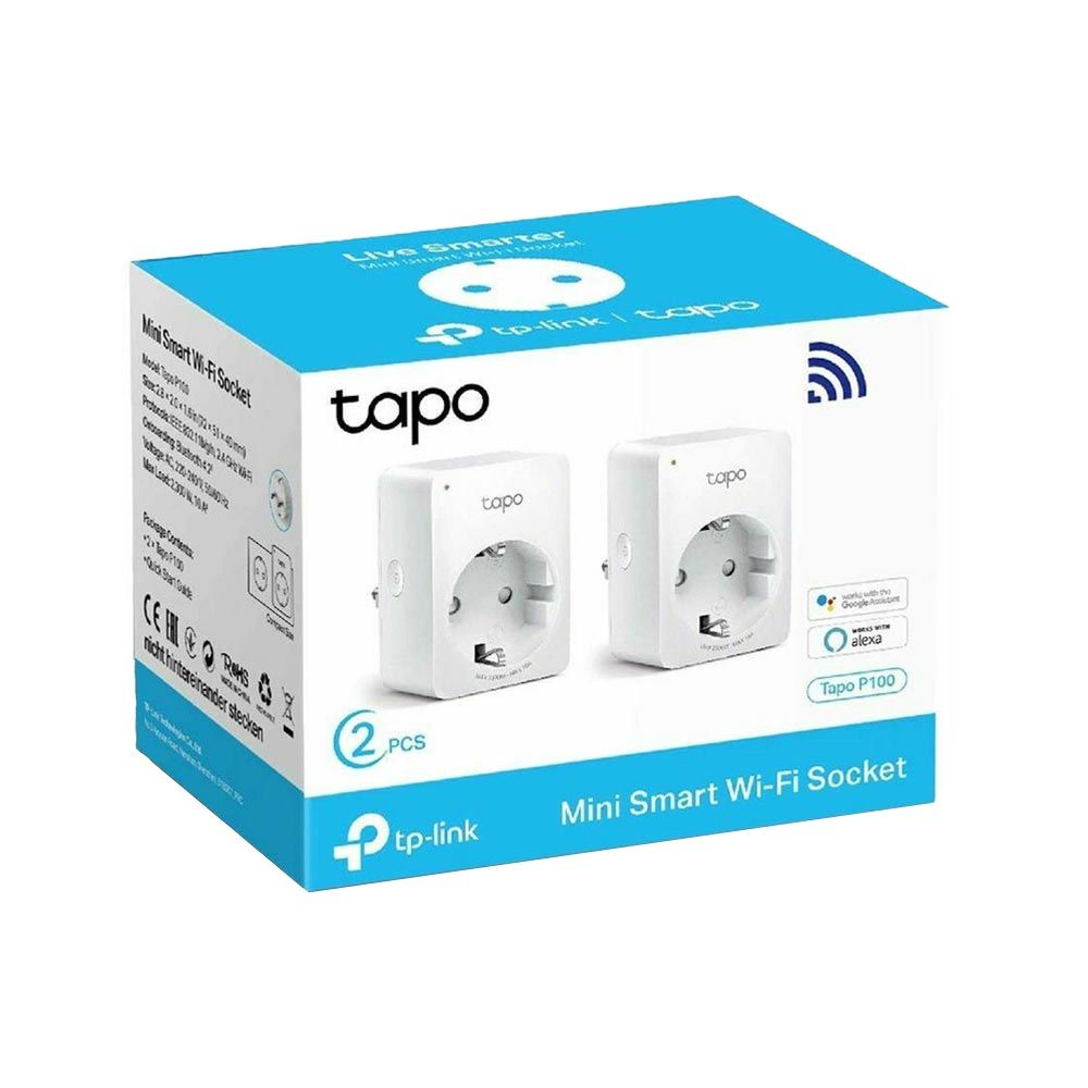 Μονή Εξωτερική Πρίζα Ρεύματος Wi-Fi P100 TP-LINK Tapo (2τεμ) image