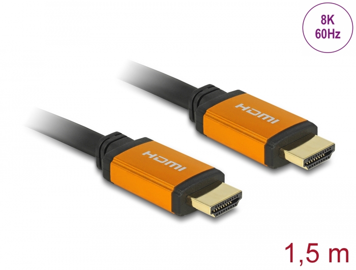 Καλώδιο HDMI Male To HDMI Male 8K 1.5m Black DeLock 85728 image