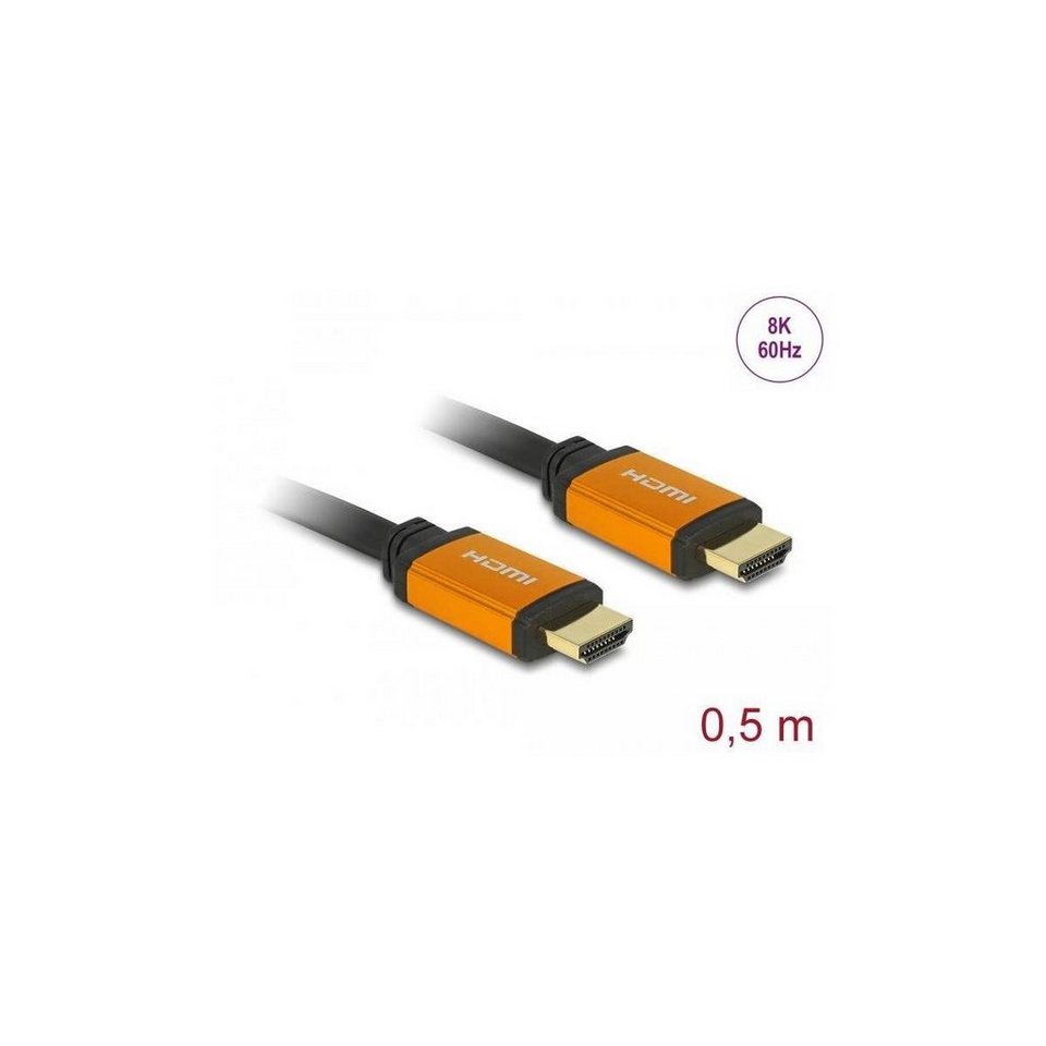 Καλώδιο HDMI Male To HDMI Male 8K 0.5m Black DeLock 85726 image