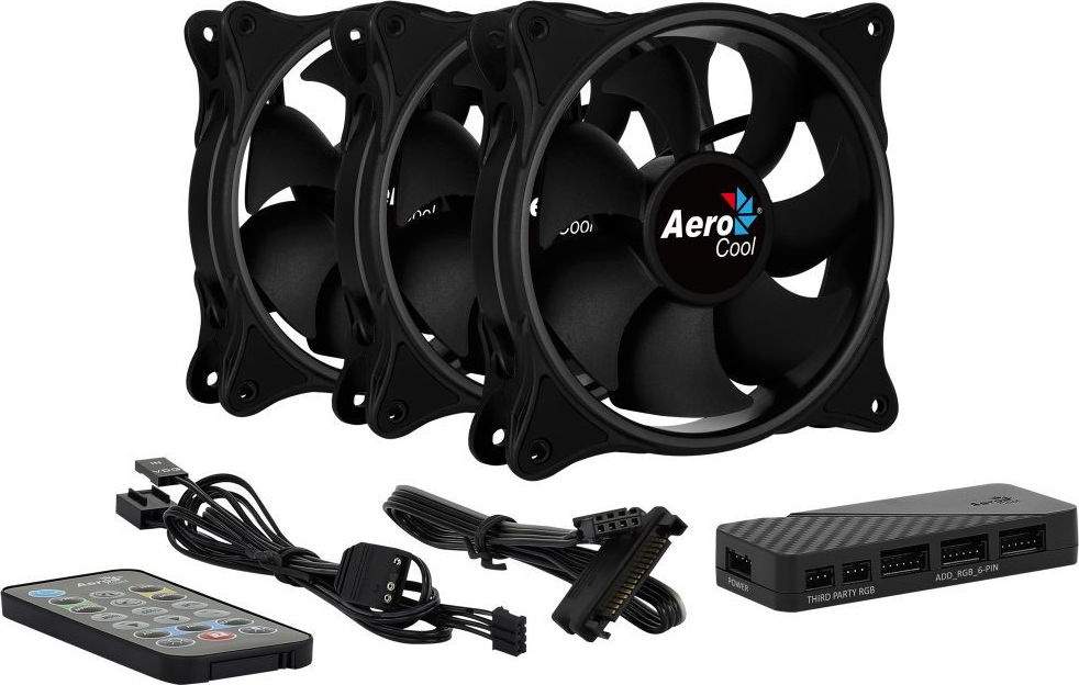 Ανεμιστήρας Eclipse 12 Pro RGB 3in1 +Remote+HUB Aerocool  image