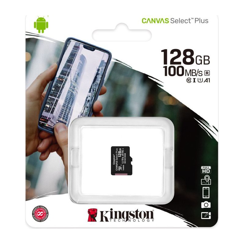 MicroSD 128GB Kingston Canvas Select Plus Class 10 SDCS2/128GBSP image