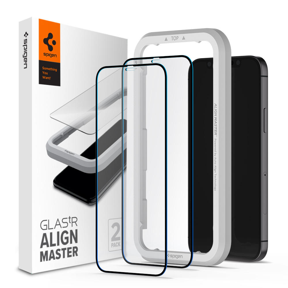 Tempered Glass x2 Glas.tR Align Master Spigen 9H iPhone 12 Pro AGL01802 image