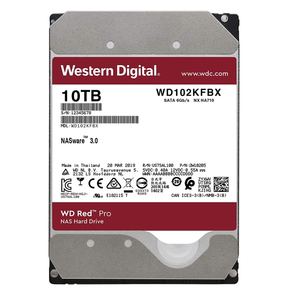 HDD Western Digital Red Pro NAS 3.5" 10TB 256mb WD102KFBX image