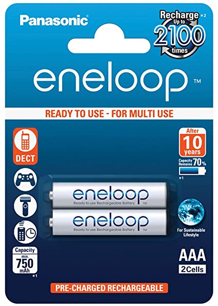 Eneloop 2x HR03/AAA 750mAh BK-4MCCE/2BE Panasonic image