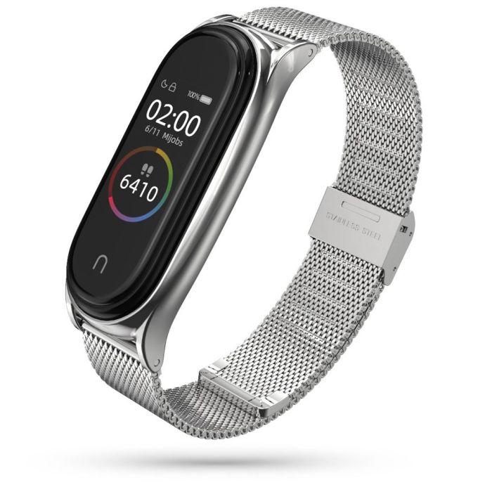 Ανταλλακτικό Λουράκι Tech Protect Milanese band Metal Silver (Xiaomi Mi Band 5/6) image