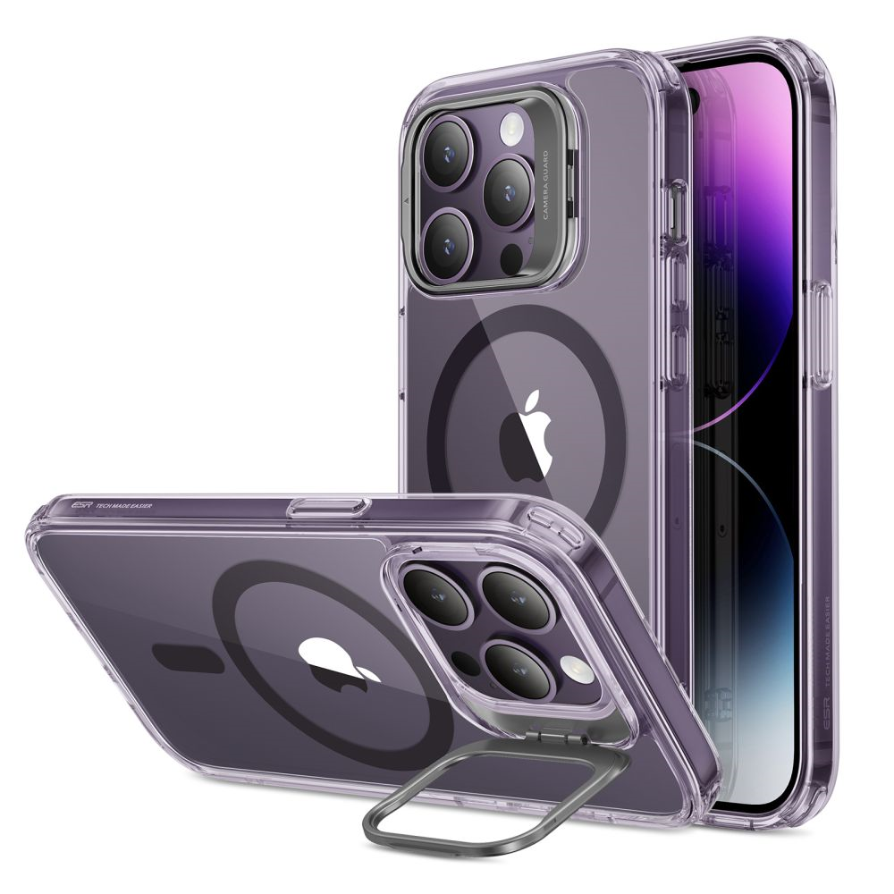 Θήκη Σιλικόνης ESR Classic Kickstand Halolock Magsafe Clear/Purple (iPhone 14 Pro Max) 4894240175651 image