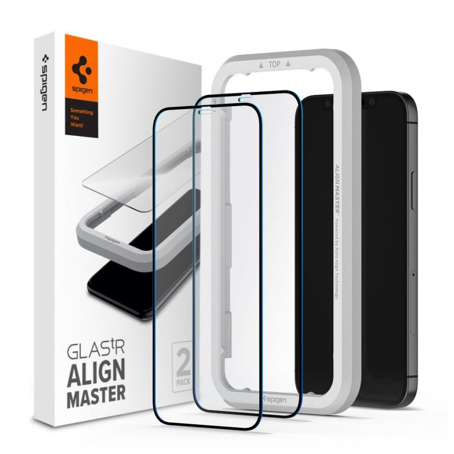 Tempered Glass x2 Glas.tR Align Master Spigen 9H iPhone 13 Pro Max AGL03377 image