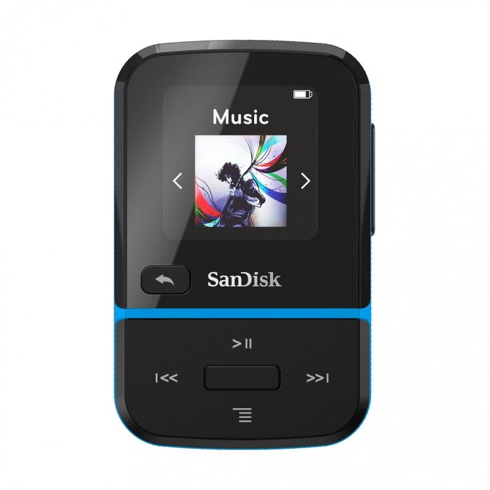 Clip Sport Go Mp3 Player 16GB Sandisk Blue NEW image