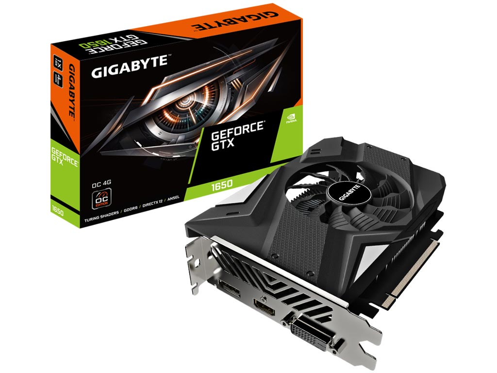 Gigabyte GeForce GTX 1650 4GB GDDR6 D6 OC με HDMI και DisplayPort (GV-N1656OC-4GD)rev.1 image