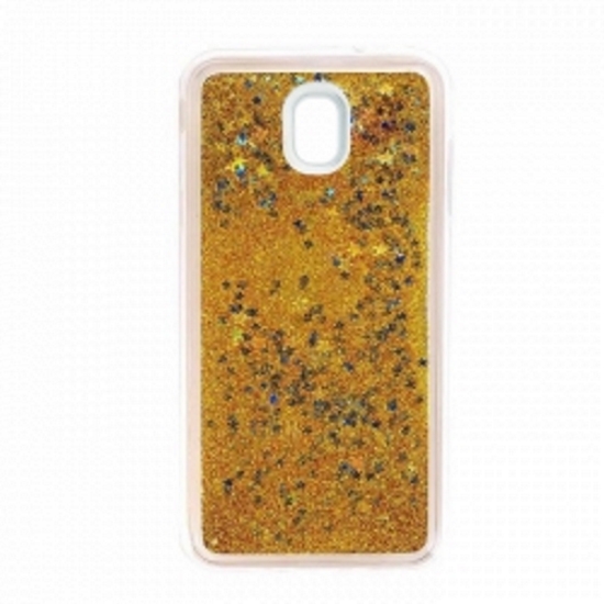 Samsung Galaxy J7 2017 J730FN Liquid Glitter Silicone Case Gold image