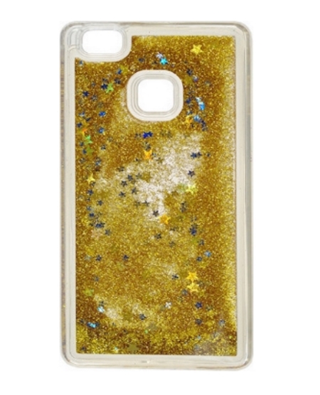 Huawei P9 Lite Liquid Glitter Silicone Case Gold image