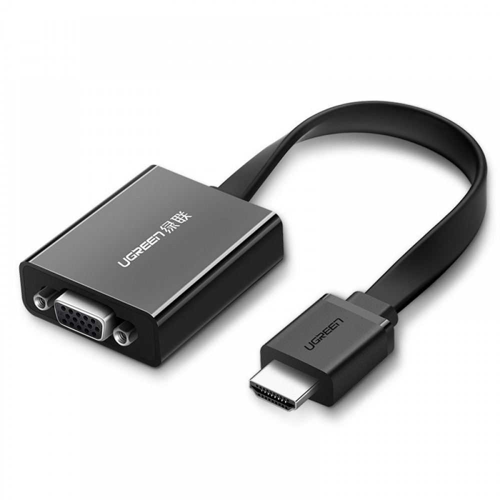 HDMI Male To VGA Female Adapter/Audio Port 3.5" + Micro USB Port Ugreen 40248 image