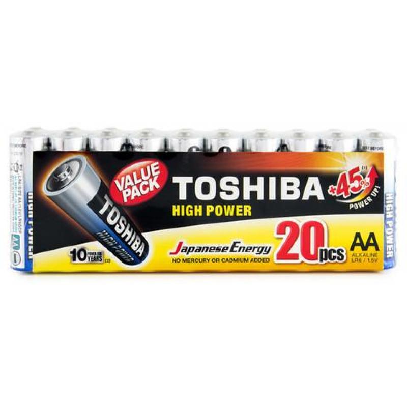 High Power Toshiba Αλκαλικές Μπαταρίες AA 1.5V 20τμχ LR6GCP MP-20 image