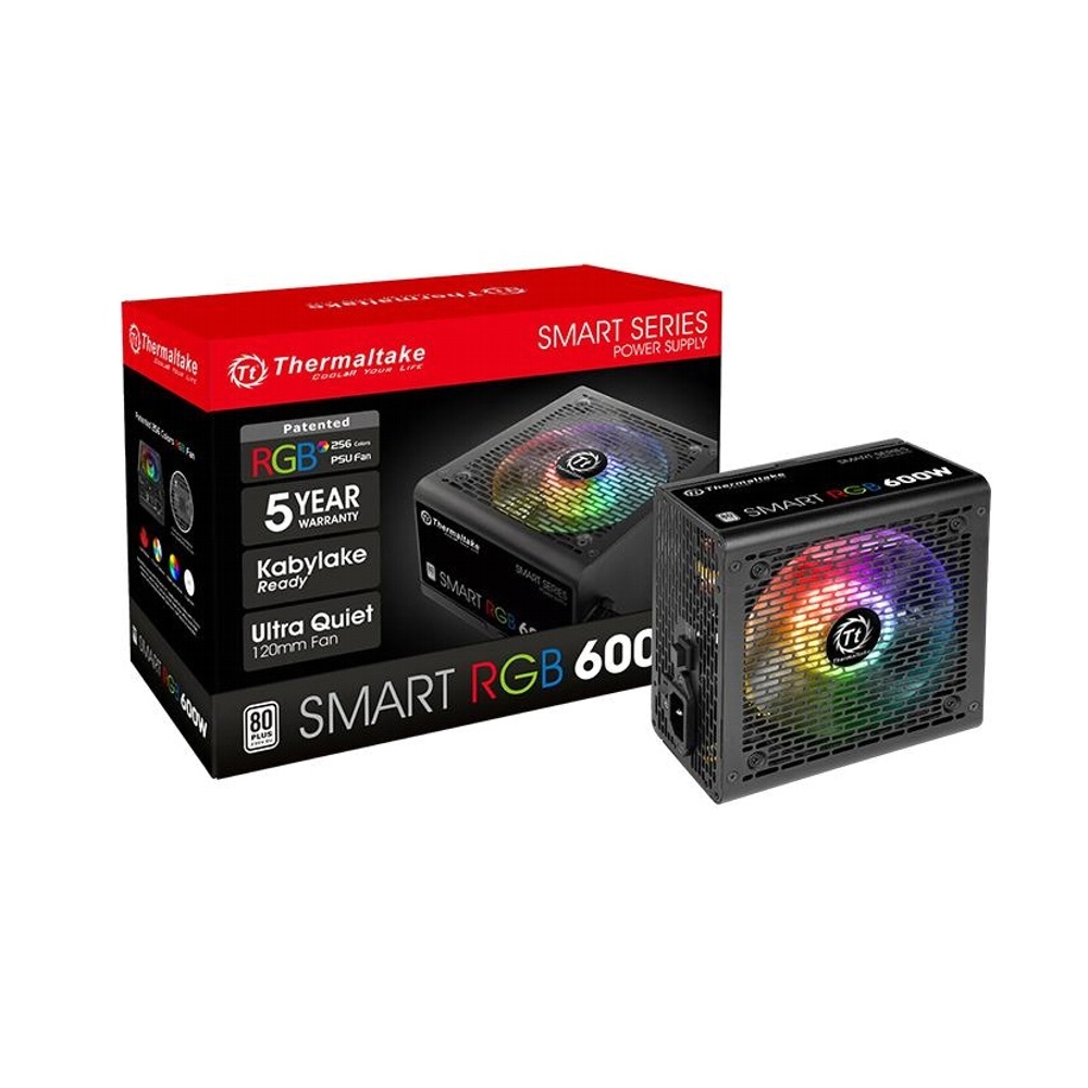 Power Supply (Τροφοδοτικό) Smart RGB 600W 80 Plus Thermaltake SPR-0600NHSAWE image