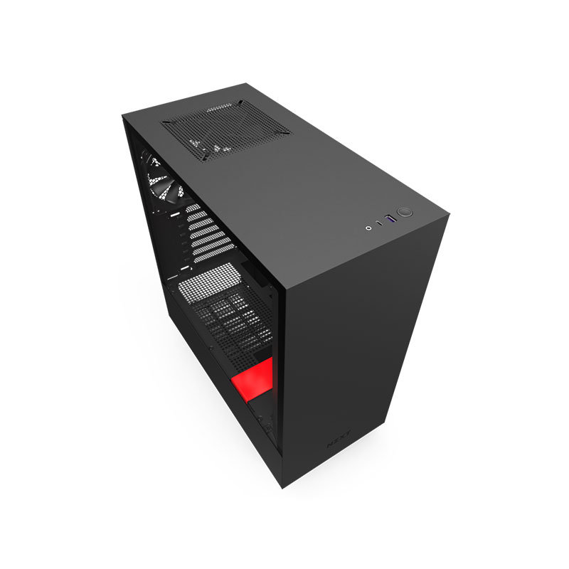 NZXT H510 Black/Red Tempered Glass CA-H510B-BR image