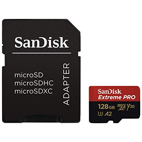 MicroSD 128GB Cl10 4K 170MB/s SANDISK Extreme PRO Adapter SDSQXCY-128G-GN6MA image