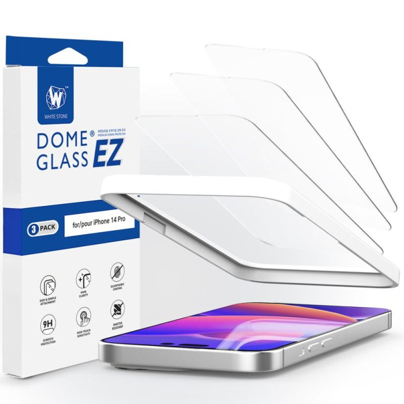 Tempered Glass (3τμχ) Whitestone Dome EZ For iPhone 14 Pro image