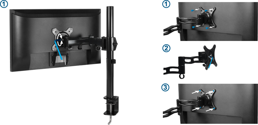 Βάση Οθόνης Desk Mount Monitor Arm Z1 Basic Έως 34" Εως 15kg AEMNT00039A image