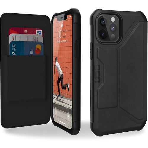 iPhone 12/12 Pro UAG Metropolis Flip Wallet Refined Protection Black image